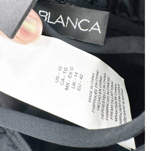 Island Goddess Lace Back One Shoulder One Piece Size 10 Black - Picture 5 of 6